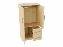 Best Hauss Spole Armario infantil con 2 cajones y 2 puertas - Madera - Color natural Color natural claro