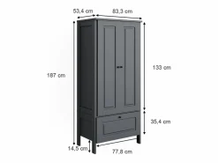 Discount Armario infantil 83.3x53.4x187 ajaton Muebles Niño