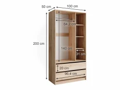 Vicco Armario infantil sonoma 100x50x200 elmo