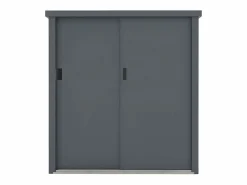 New Vente-unique Armario jardín acero galvanizado gris Medidas Ancho 120 x Prof. 80 x Alt. 131 cm - REIVAX Gris antracita