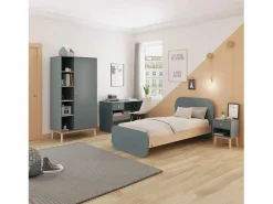 Discount duehome Armario juvenil Misty Breeze Verde Salvia - Oak Soft Gris