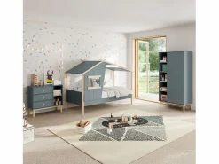 Discount duehome Armario juvenil Misty Breeze Verde Salvia - Oak Soft Gris