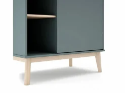 Discount duehome Armario juvenil Misty Breeze Verde Salvia - Oak Soft Gris