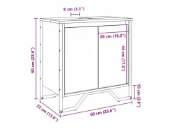vidaxl Armario lavabo baño madera ingeniería roble Sonoma 60x35x60 cm Marru00f3n