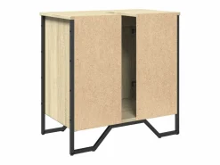 vidaxl Armario lavabo baño madera ingeniería roble Sonoma 60x35x60 cm Marru00f3n