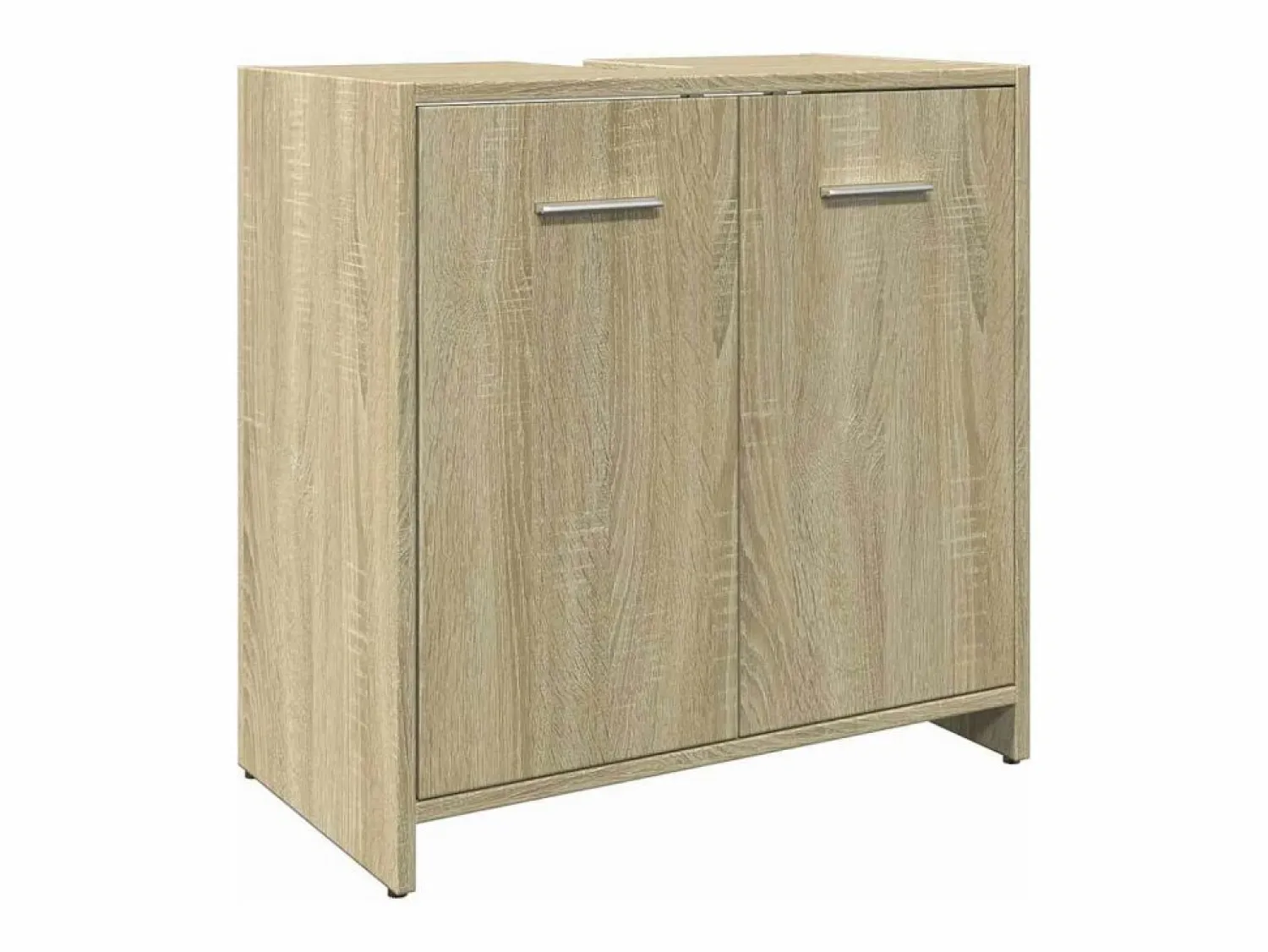 Outlet vidaxl Armario lavabo baño madera ingeniería roble Sonoma 60x33x60 cm Marru00f3n