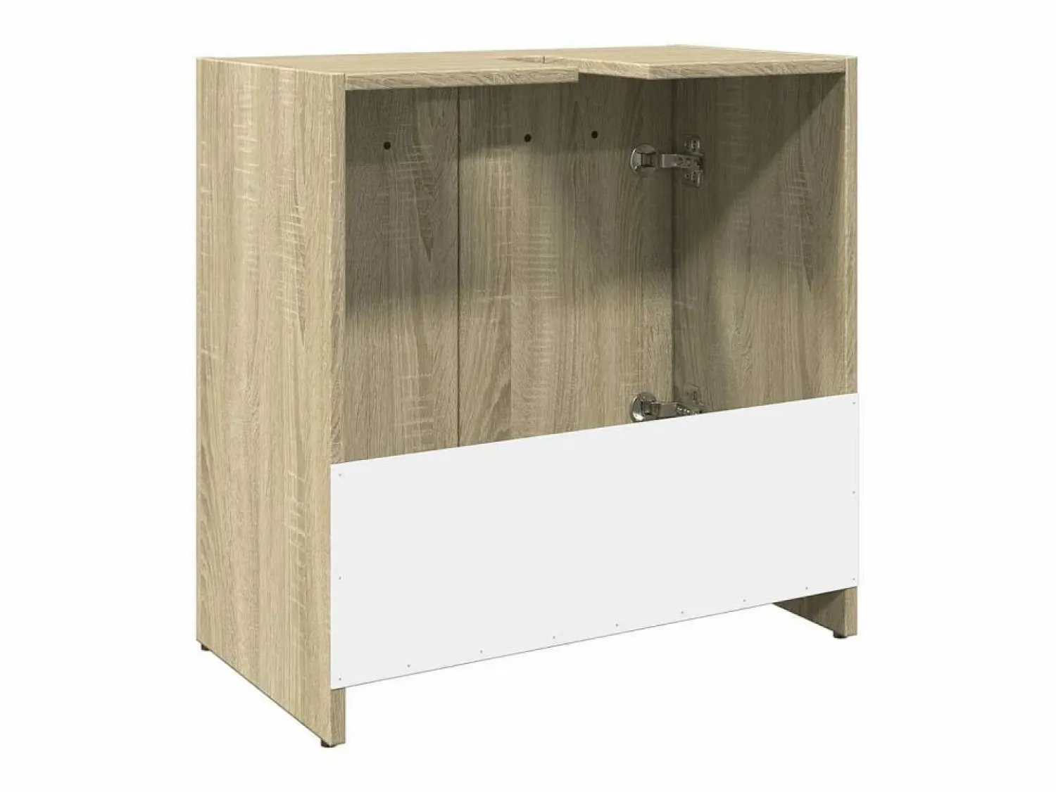 Outlet vidaxl Armario lavabo baño madera ingeniería roble Sonoma 60x33x60 cm Marru00f3n