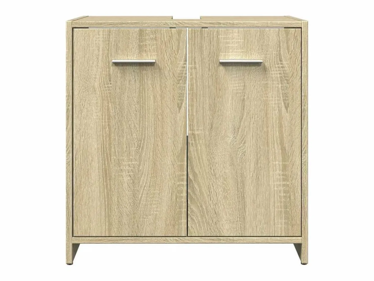 Outlet vidaxl Armario lavabo baño madera ingeniería roble Sonoma 60x33x60 cm Marru00f3n