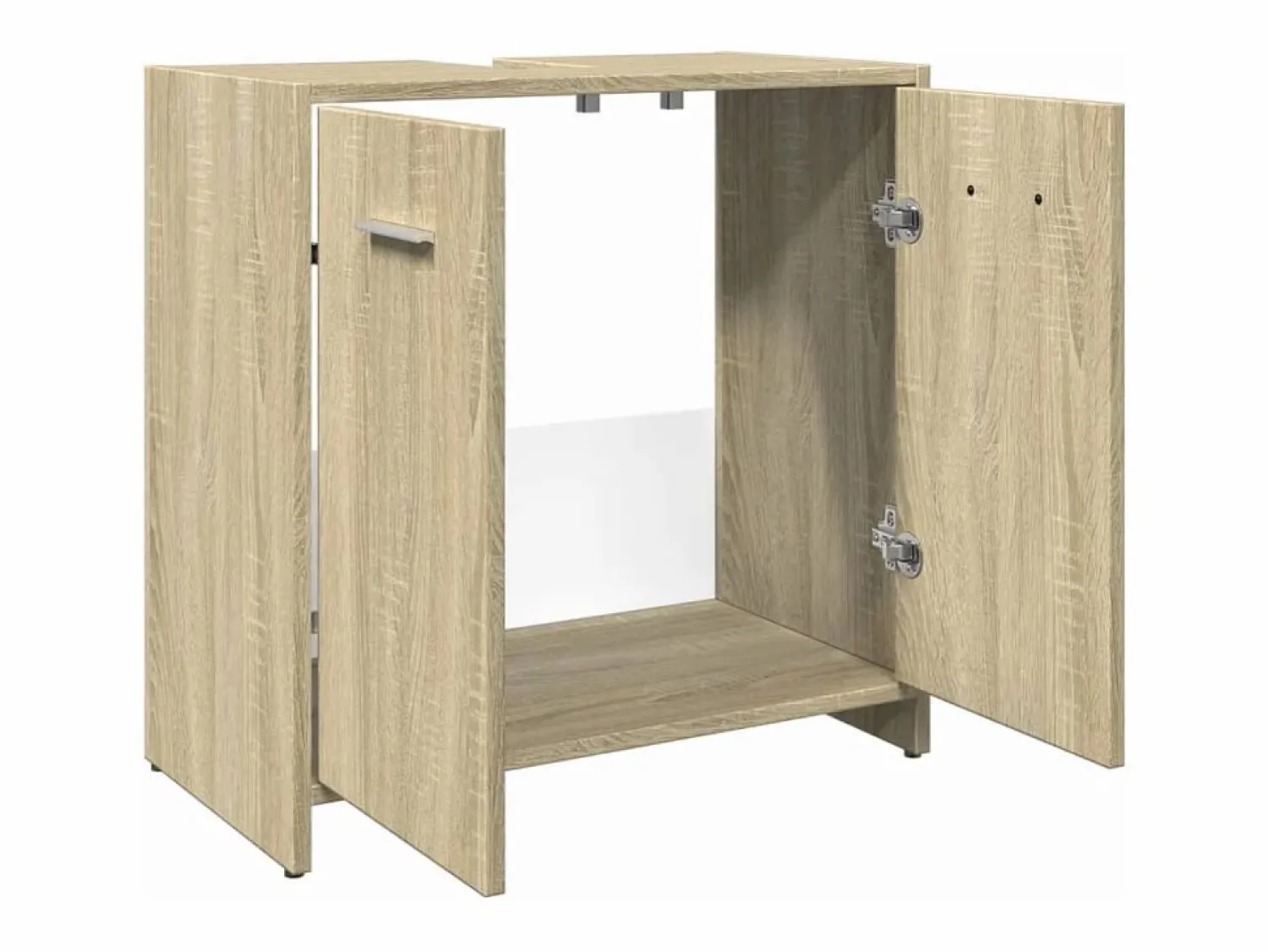 Outlet vidaxl Armario lavabo baño madera ingeniería roble Sonoma 60x33x60 cm Marru00f3n