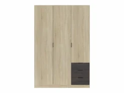 Hot Armario LC 3 puertas + 3 cajones roble/oxido 180x121x52 cm Armario