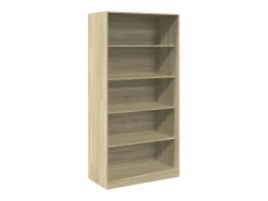 Clearance Armario madera contrachapada color roble Sonoma 100x50x200 cm ES262361 Armario Abierto, Vestidor