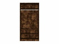Armario madera contrachapada color roble ahumado 100x50x200 cm ES723775 Marru00f3n