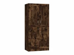 Best Armario madera contrachapada roble ahumado 82,5x51,5x180 cm ES571153 Marru00f3n