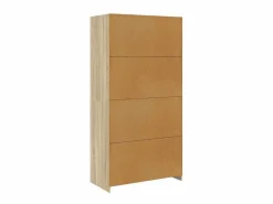 Clearance Armario madera contrachapada color roble Sonoma 100x50x200 cm Armario