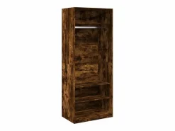Online Armario madera de ingeniería color roble ahumado 80x50x200 cm ES287701 Armario Abierto, Vestidor