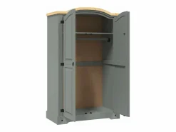 Outlet vidaxl Armario madera de pino Mexicano estilo Corona 2 Puertas Gris