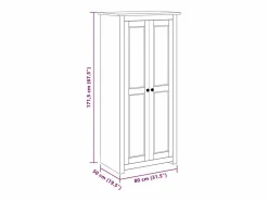 Discount Armario madera maciza pino Panamá Range 80x50x171,5 cm Armario