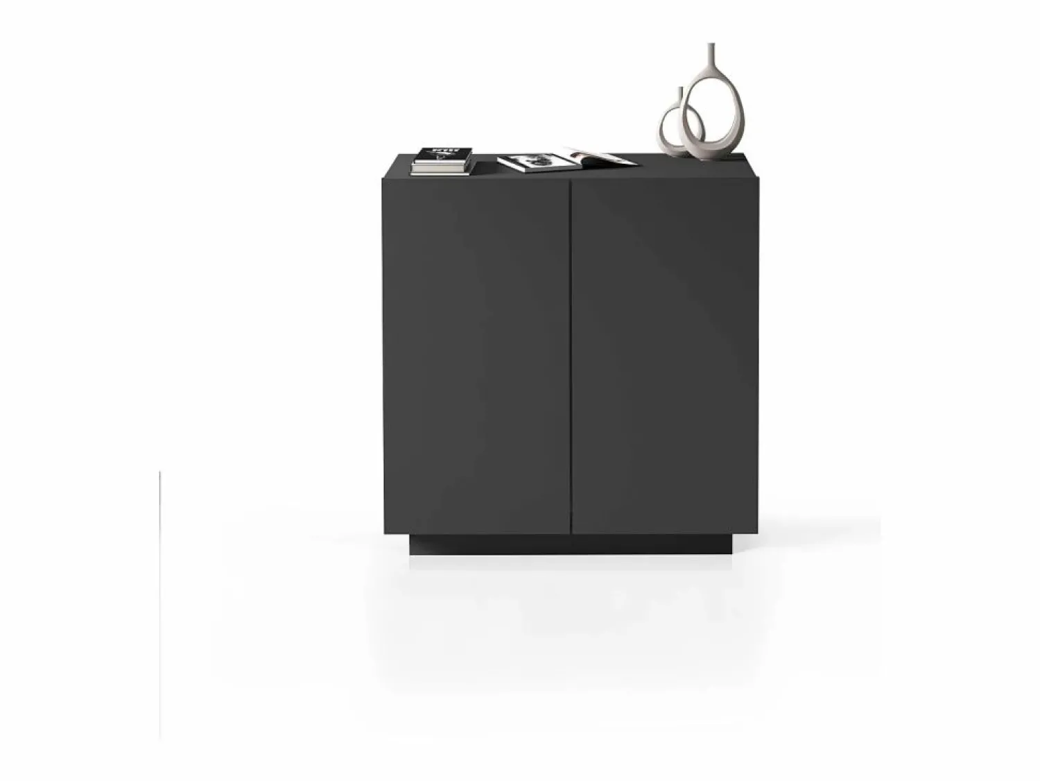 New Armario multiusos Easy con 2 puertas, color antracita mate, 79,20 x 38 x 86 cm Armario Oficina