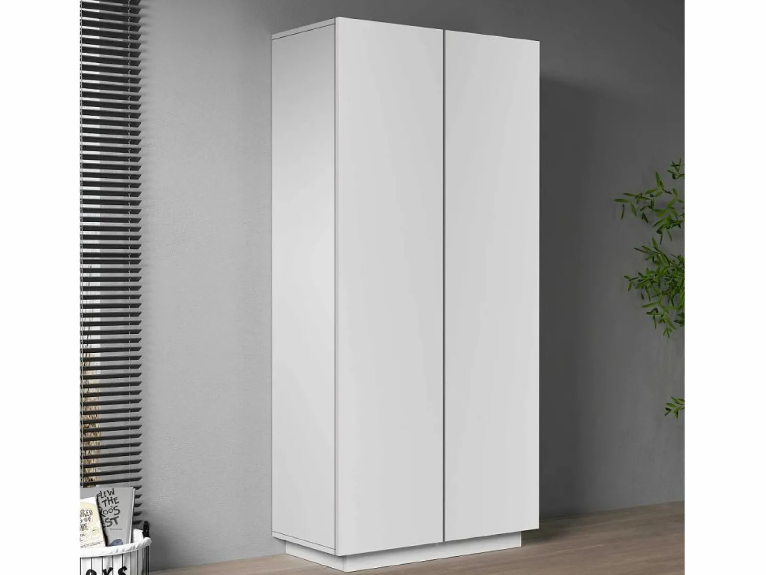 Clearance Armario multiusos Easy con 2 puertas mate 79,20x38x166 cm Armario Oficina