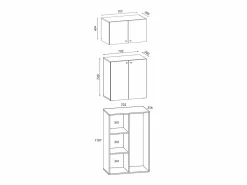 Discount Armario multiusos Lona Mueble Perchero