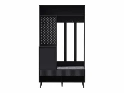 Hauss Spole Armario con 1 puerta, 2 cajones, 4 ganchos y 1 banco 100x35x180 cm