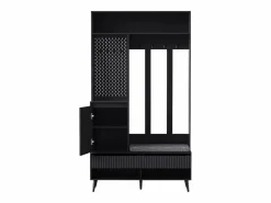 Hauss Spole Armario con 1 puerta, 2 cajones, 4 ganchos y 1 banco 100x35x180 cm
