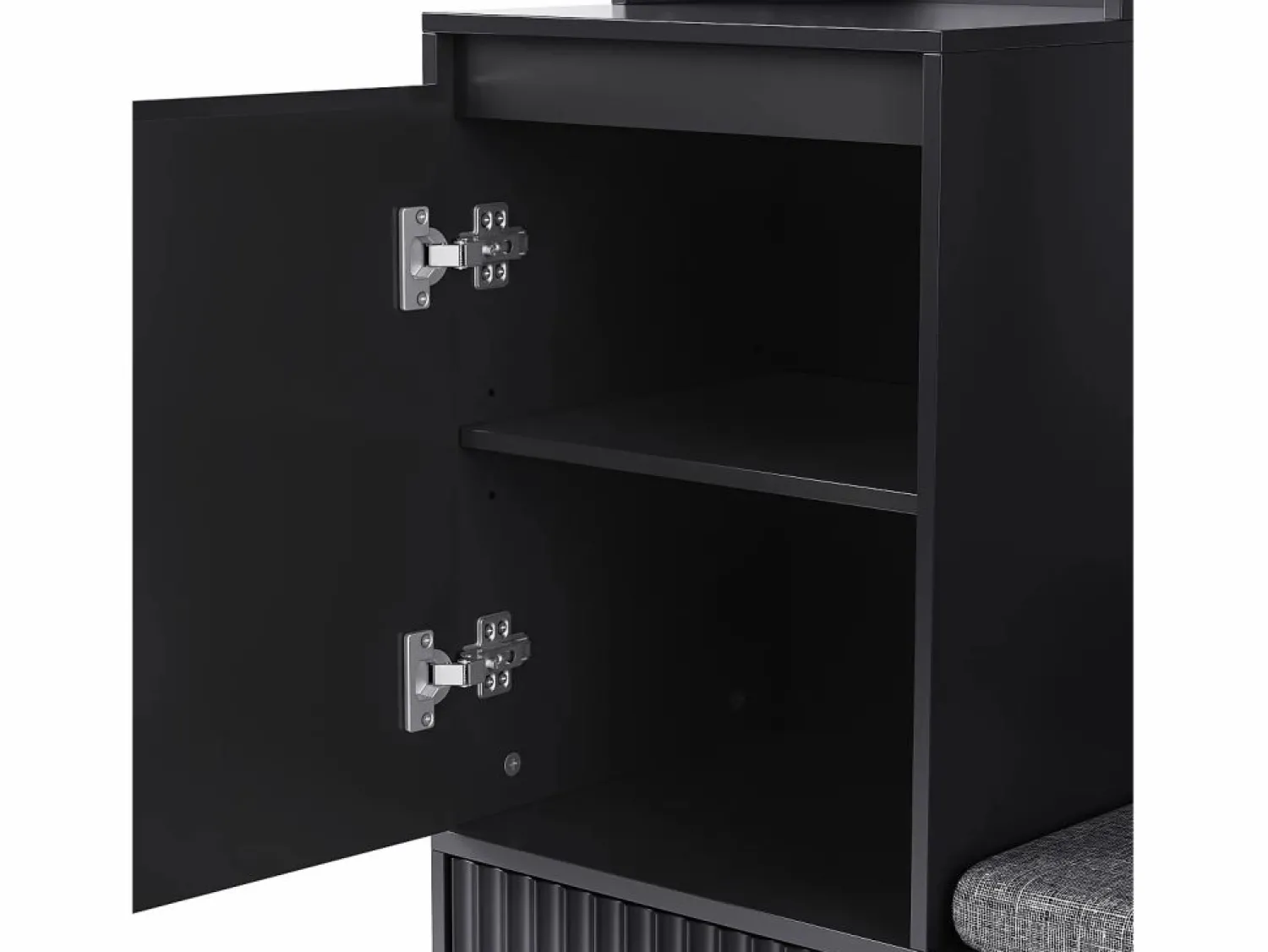 Hauss Spole Armario con 1 puerta, 2 cajones, 4 ganchos y 1 banco 100x35x180 cm