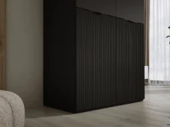New Armario: Grafito, 100 x 200 x 51 cm Armario Abierto, Vestidor