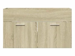 Outlet vidaxl Armario para lavabo contrachapada color roble 80x38,5x46 cm Marru00f3n
