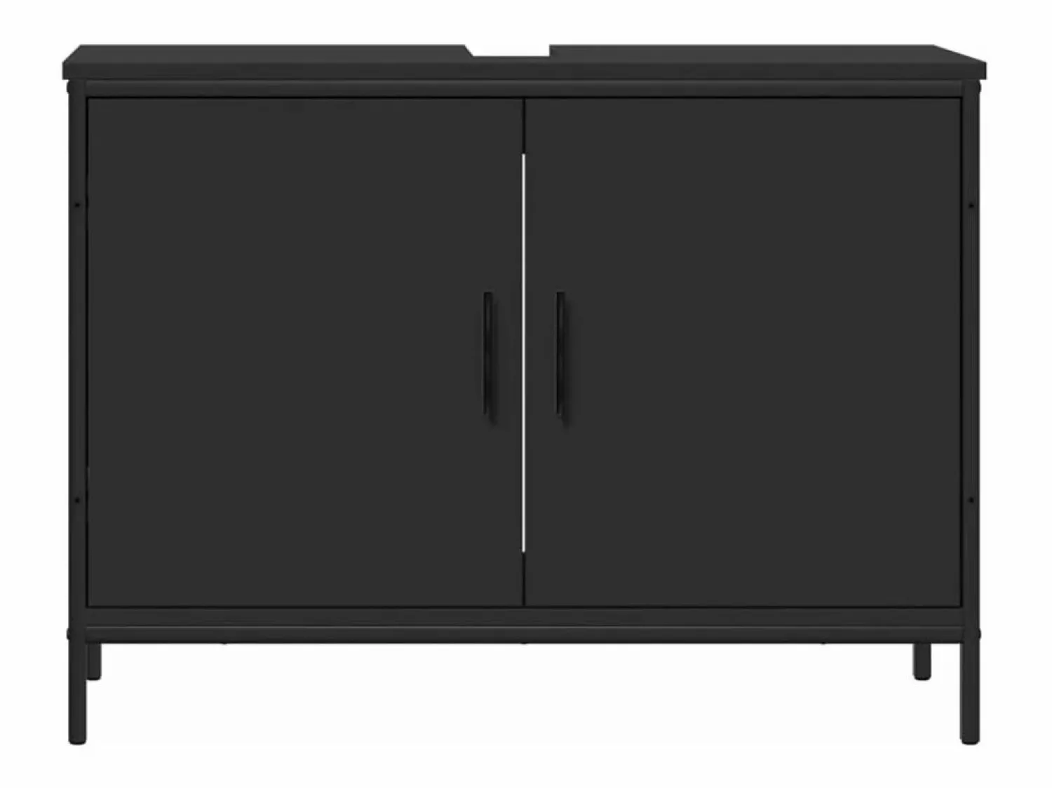 Sale Armario para lavabo de baño madera ingeniería 80x30x60 cm ES431307 Negro