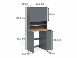 Outlet Vicco Armario para lavadora antracita/roble dorado 93.6x60.3x88.2 viktor Gris antracita