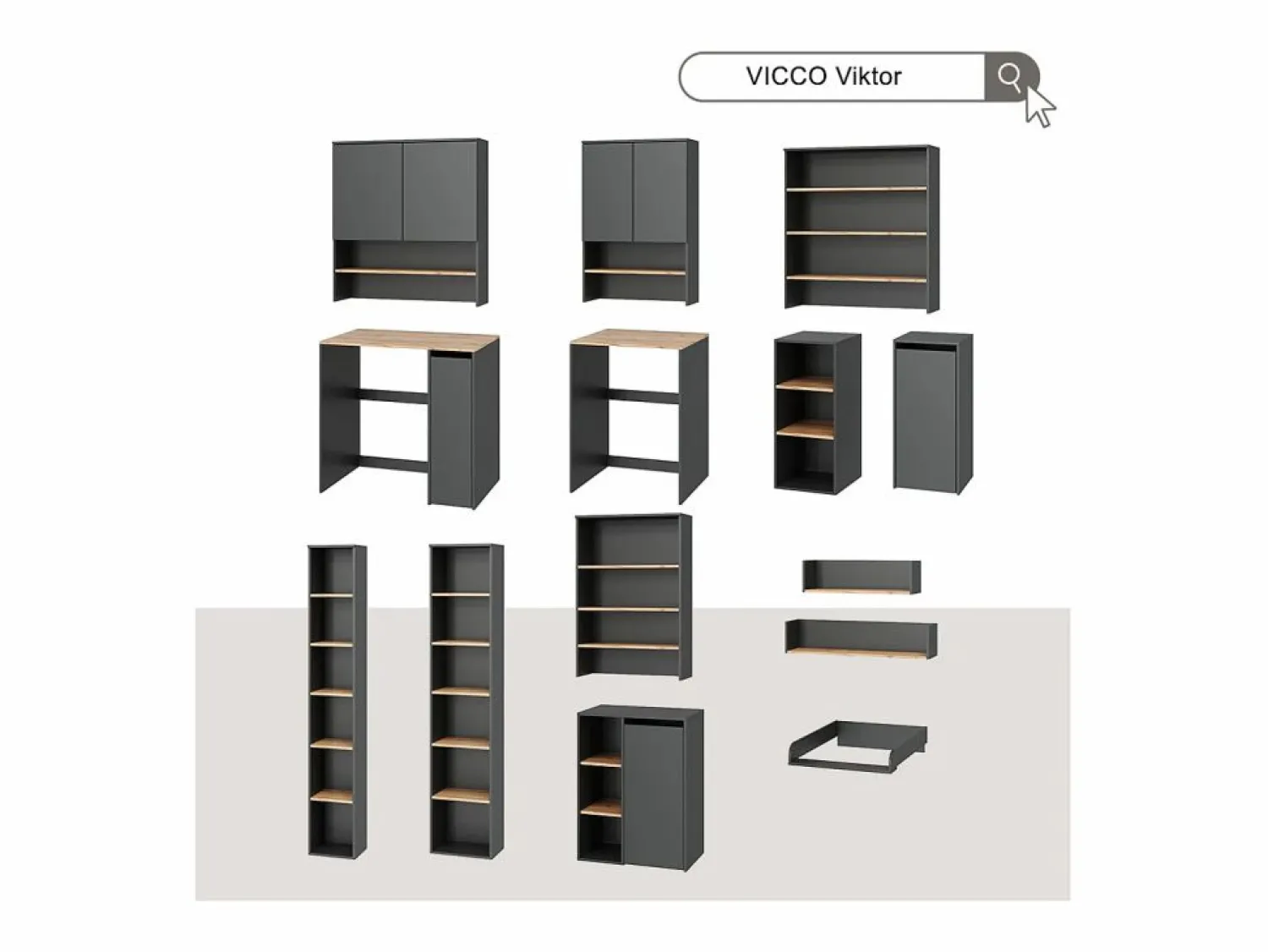 Online Armario para lavadora antracita/roble dorado 68x60x88.2 viktor Mueble Para Lavadora
