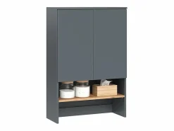 Outlet Armario para lavadora antracita/roble dorado 68x29x100.4 viktor Mueble Para Lavadora