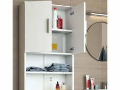 Vicco Armario para lavadora 64x26x190 Blanco