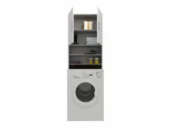 Best Armario para lavadora haaus Fyn, Hormigón/Blanco, 65 x 27 x 190 cm Gris