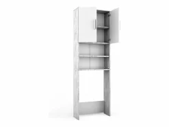 Vicco Armario para lavadora hormigón 64x26x190 Gris claro