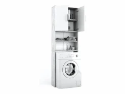 Vicco Armario para lavadora hormigón 64x26x190 Gris claro
