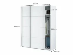 Sale Armario puertas correderas aglomerado 200x150x60cm Armario