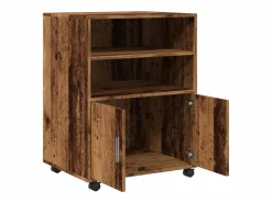 Hot Armario rodante de madera antigua 60x48x81 cm madera de ingeniería Marru00f3n