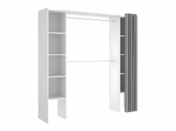 Outlet Armario ropero extensible 2 estanterías DORIAN Color Armario Abierto, Vestidor