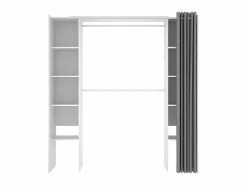 Outlet Armario ropero extensible 2 estanterías DORIAN Color Armario Abierto, Vestidor