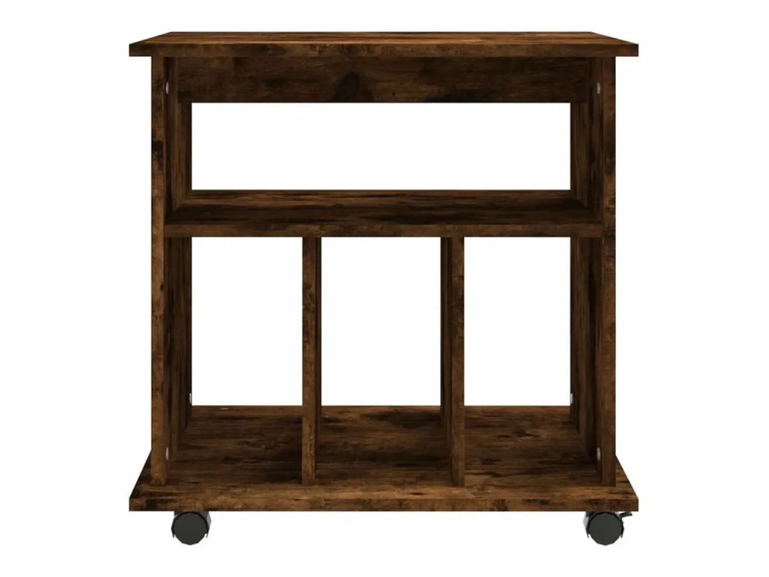 New Armario ruedas madera contrachapada roble ahumado 60x45x60 cm Cajonera De Escritorio