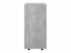 Outlet vidaxl Armario ruedas madera contrachapada hormigón 60x35x75 cm Gris