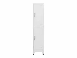 Outlet vidaxl Armario taquilla con 2 compartimentos 38x45x180 cm Gris