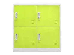 vidaxl Armario taquilla de acero gris claro y 90x45x92,5 cm