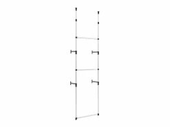 Sale vidaxl Armario telescópico con barras de aluminio Plateado