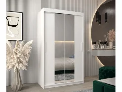 Abiks Möbel Armario TOKYO 1 de puertas correderas 200/120/62 2 puertas (blanco/blanco)