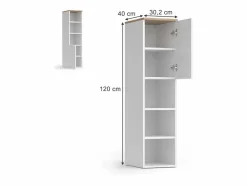 Vicco Armario universal /sonoma 30.2x40x120 wido