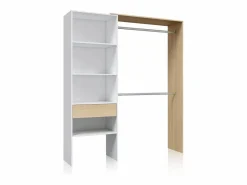Armario Vestidor Aura Blanco Artik (Blanco Mate) - Roble Canadian Armario