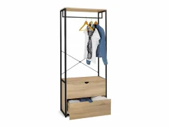Saldosystocks Armario Vestidor de Dormitorio Industrial Ega, 2 Cajones 166x78x38 cm